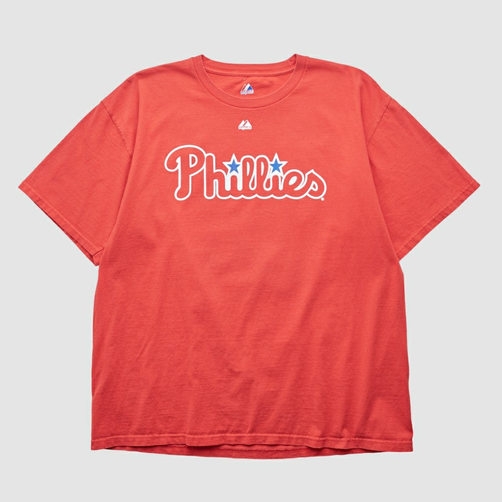 Philadelphia Phillies Majestic 2000s T-shirt - Red - XL by Fanatics Real Vintage T-shirts