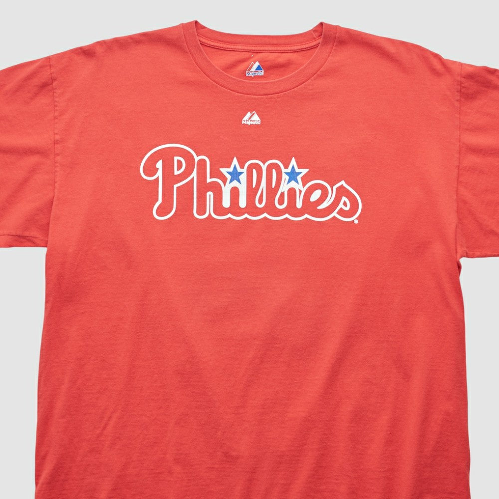 Philadelphia Phillies Majestic 2000s T-shirt - Red - XL by Fanatics Real Vintage T-shirts