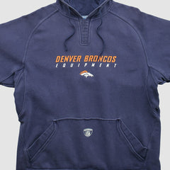 Denver Broncos Reebok 2000s Hooded Pullover Sweatshirt Navy Vintage