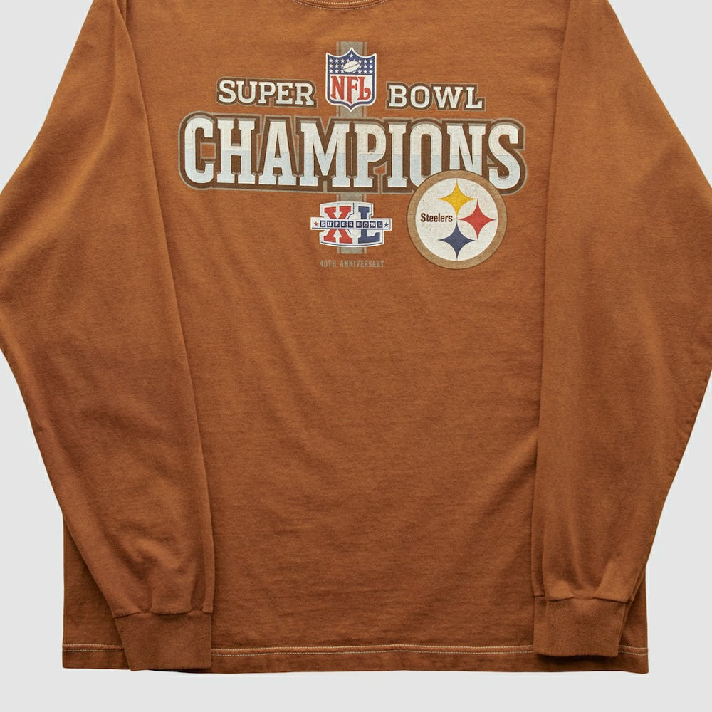 Super Bowl Champions Reebok 2006 Long Sleeve T-shirt Clay Vintage