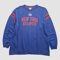 New York Giants NFL 2000s Long Sleeve T-shirt Blue Vintage