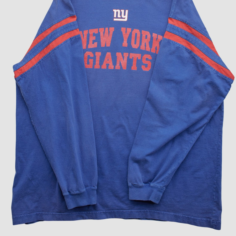 New York Giants NFL 2000s Long Sleeve T-shirt Blue Vintage