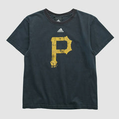 Pittsburgh Pirates Adidas 2010s T-shirt - Black - Yth L by Fanatics Real Vintage T-shirts
