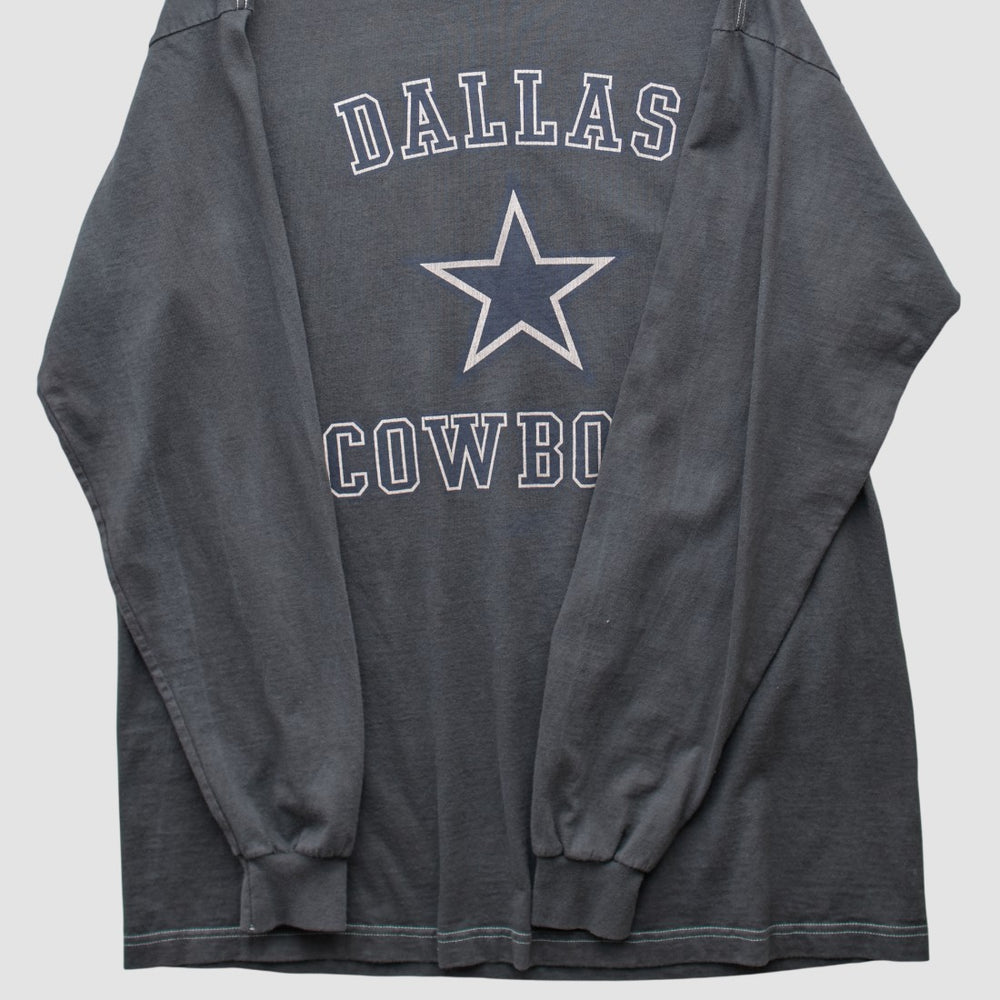 Dallas Cowboys Reebok 2000s Long Sleeve T-shirt Charcoal Vintage