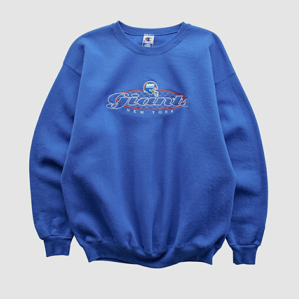 New York Giants Champion 90s Pullover Sweatshirt Blue Vintage