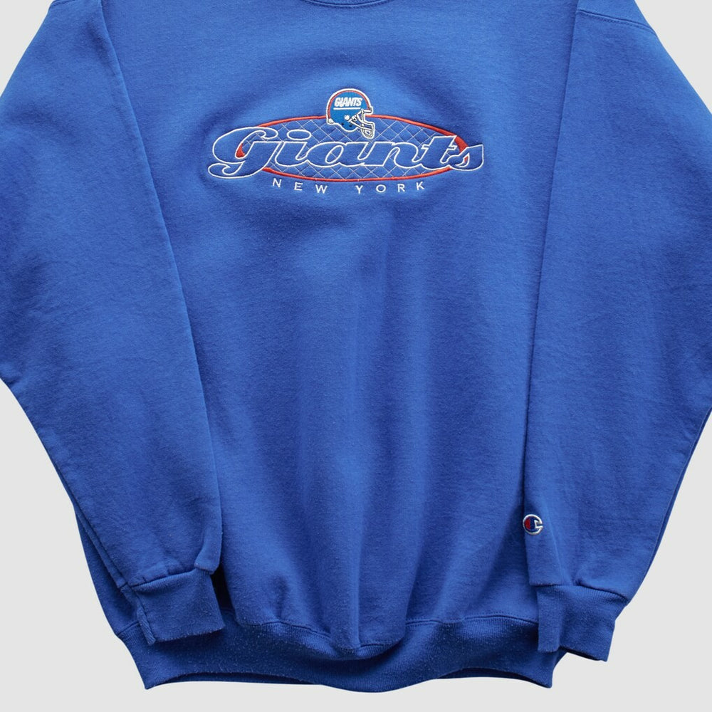 New York Giants Champion 90s Pullover Sweatshirt Blue Vintage