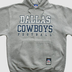 Dallas Cowboys Reebok 2000s Hooded Pullover Sweatshirt Heather Gray Vintage