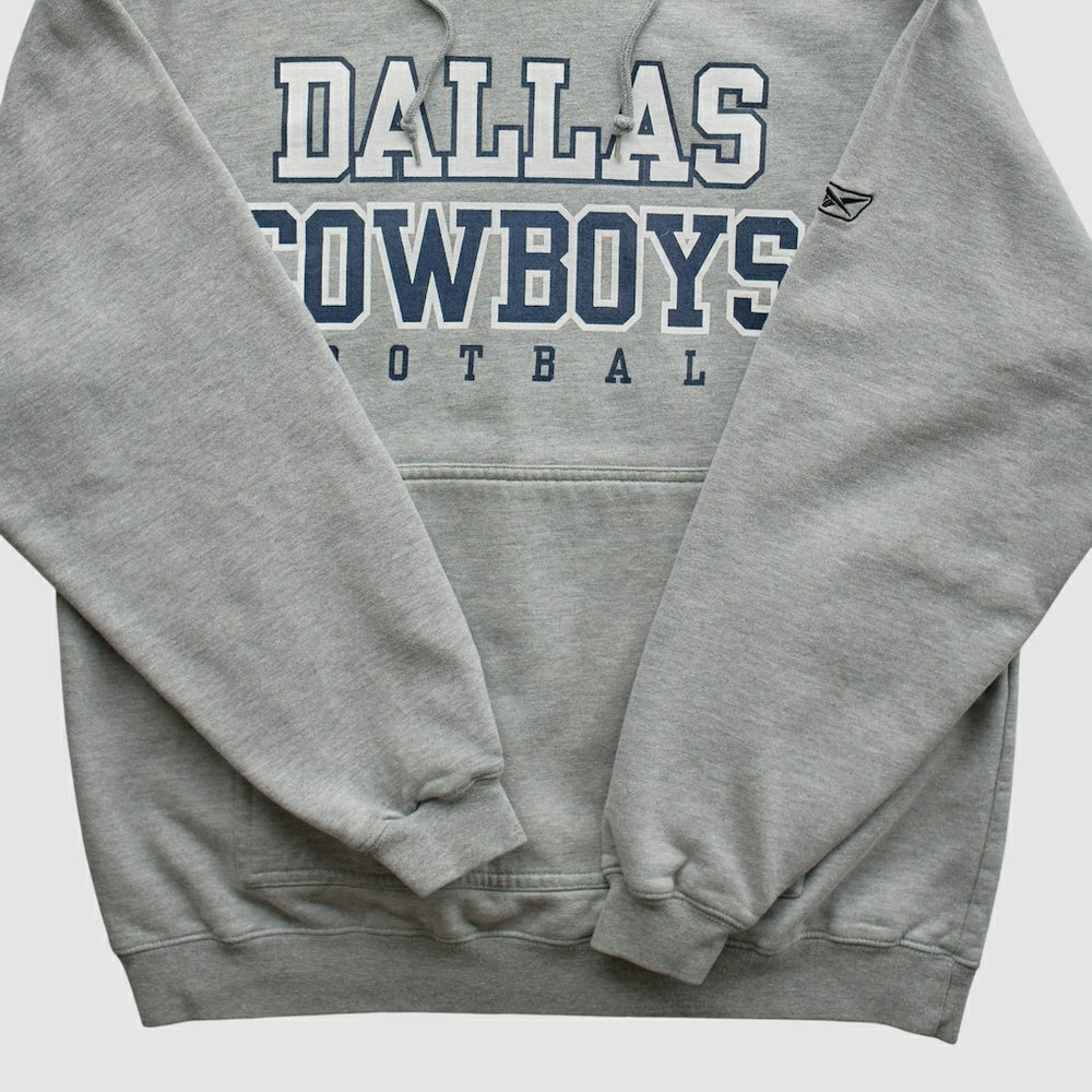 Dallas Cowboys Reebok 2000s Hooded Pullover Sweatshirt Heather Gray Vintage