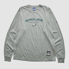 Philadelphia Eagles Reebok 2000s Long Sleeve T-shirt Heather Gray Vintage