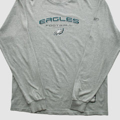 Philadelphia Eagles Reebok 2000s Long Sleeve T-shirt Heather Gray Vintage