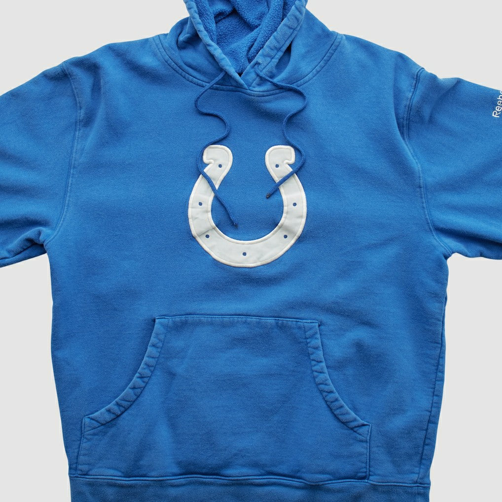 Indianapolis Colts Reebok 2000s Hooded Pullover Sweatshirt Blue Vintage
