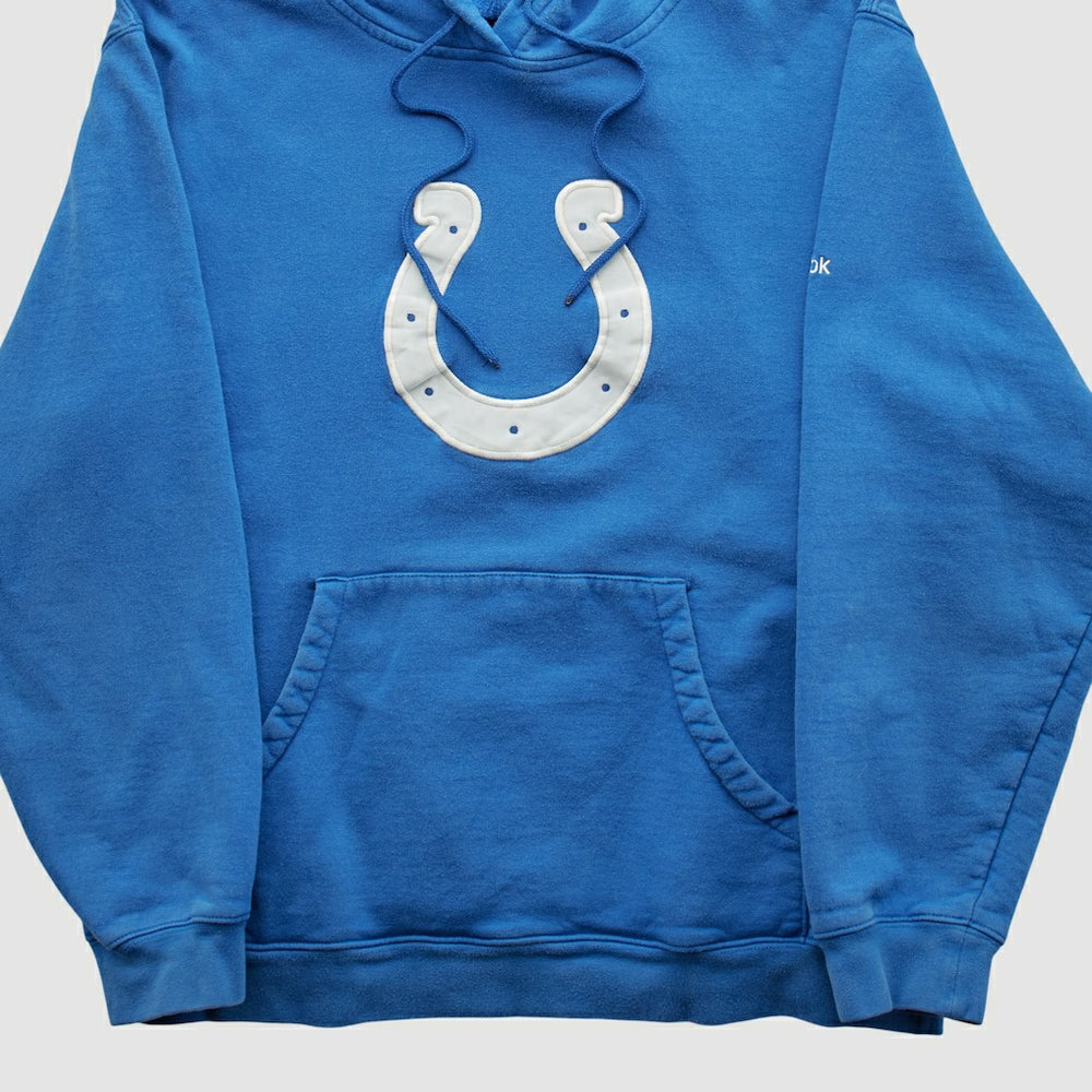 Indianapolis Colts Reebok 2000s Hooded Pullover Sweatshirt Blue Vintage