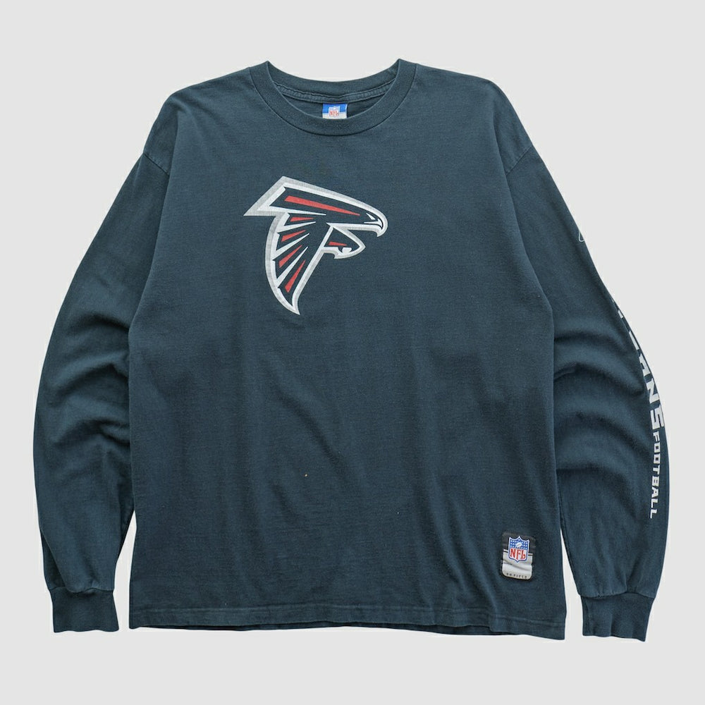 Atlanta Falcons Reebok 2000s Long Sleeve T-shirt Black Vintage