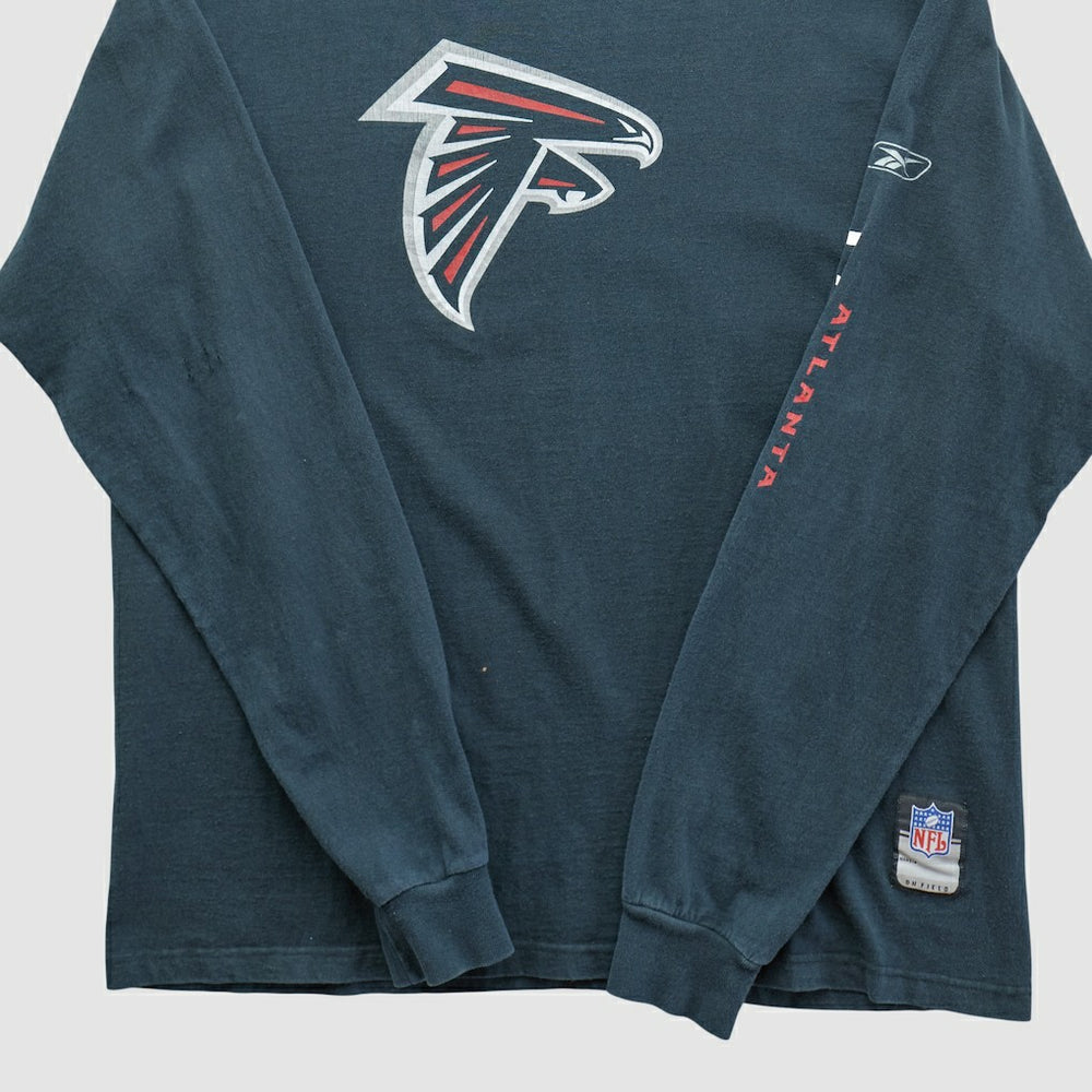 Atlanta Falcons Reebok 2000s Long Sleeve T-shirt Black Vintage