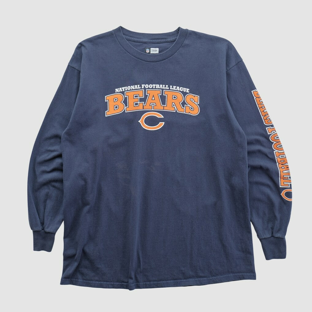 Chicago Bears NFL 2010s Long Sleeve T-shirt Navy Vintage