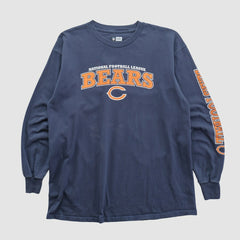 Chicago Bears NFL 2010s Long Sleeve T-shirt Navy Vintage