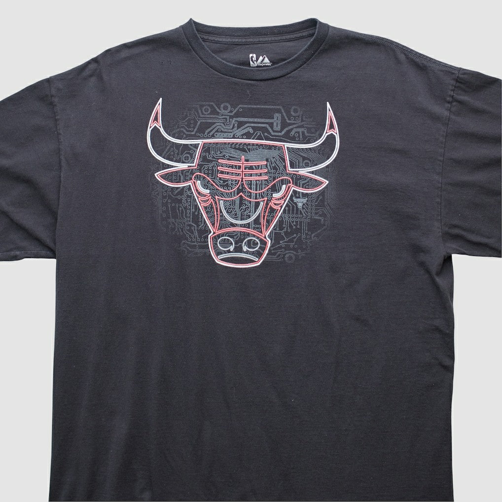 Chicago Bulls Majestic 2000s T-shirt Black Vintage