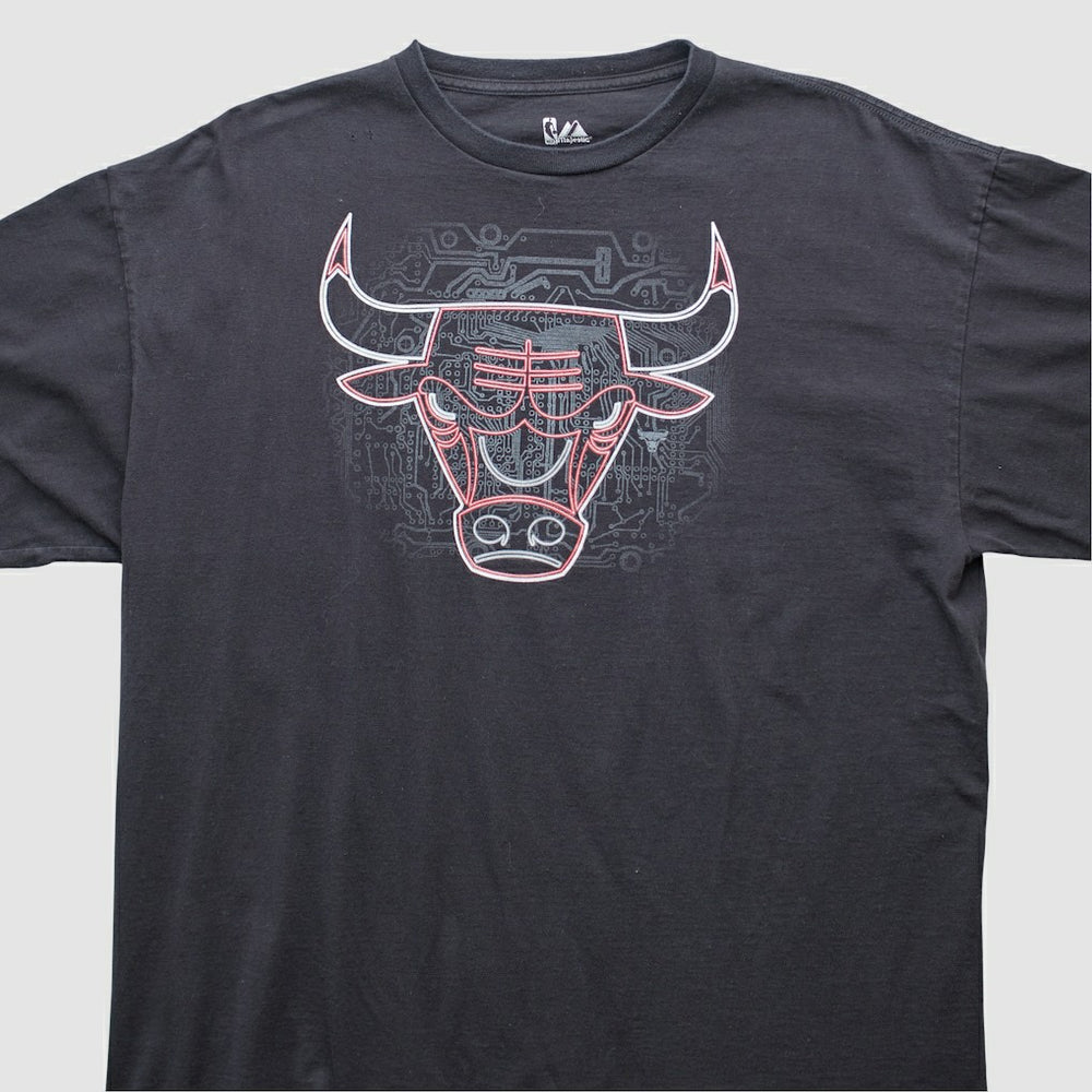 Chicago Bulls Majestic 2000s T-shirt Black Vintage