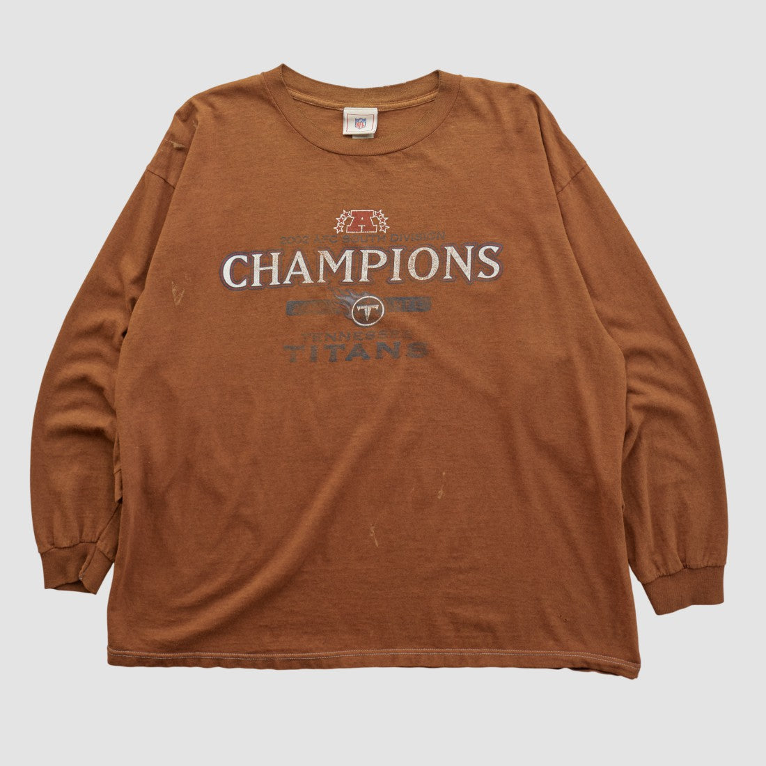 Tennessee Titans NFL 2002 Long Sleeve T-shirt Clay Vintage