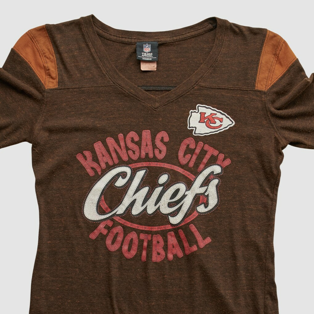 Kansas City Chiefs NFL 2010s Long Sleeve T-shirt Brown Vintage
