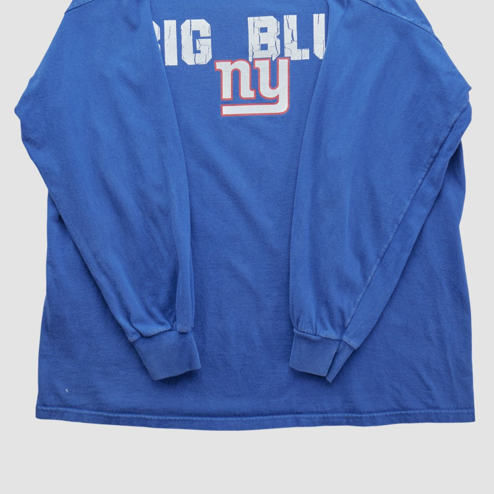 New York Giants NFL 2010s Long Sleeve T-shirt Blue Vintage