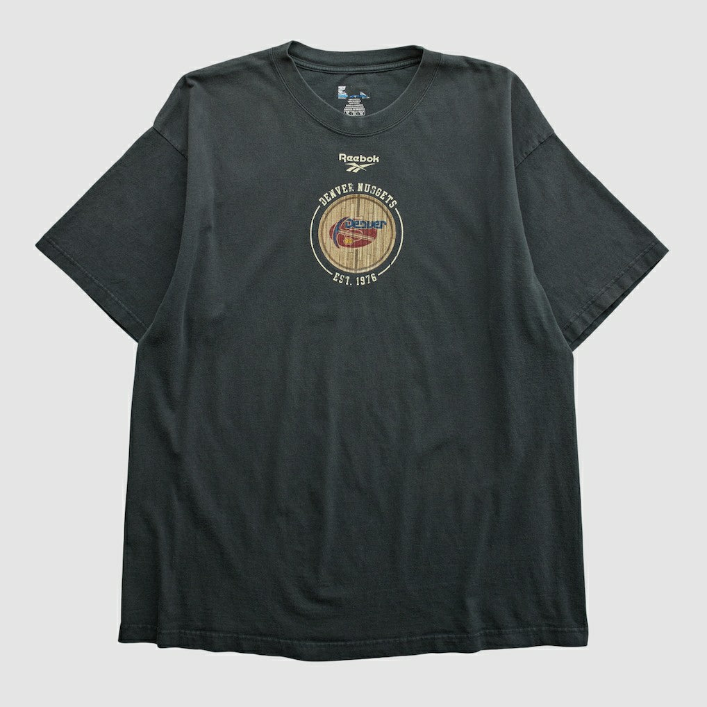 Denver Nuggets Reebok 2000s T-shirt Black Vintage