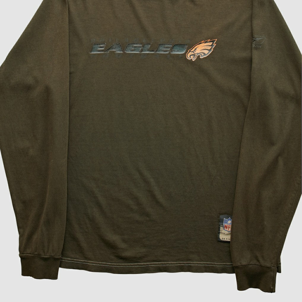 Philadelphia Eagles Reebok 2000s Long Sleeve T-shirt Brown Vintage