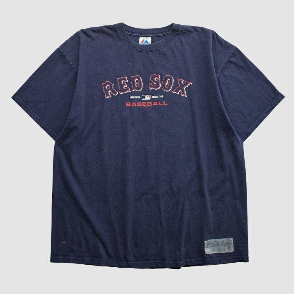 Boston Red Sox Majestic 2000s T-shirt - Navy - 2XL by Fanatics Real Vintage T-shirts