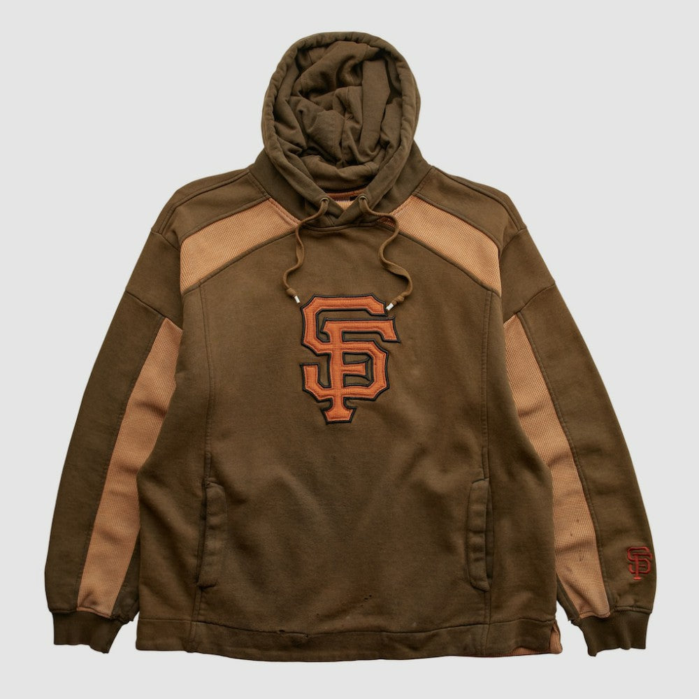 San Francisco Giants Majestic 2000s Hooded Pullover Sweatshirt - Brown - M by Fanatics Real Vintage Pullover