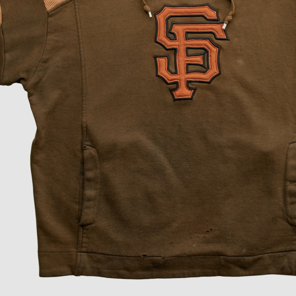 San Francisco Giants Majestic 2000s Hooded Pullover Sweatshirt - Brown - M by Fanatics Real Vintage Pullover