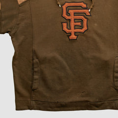 San Francisco Giants Majestic 2000s Hooded Pullover Sweatshirt - Brown - M by Fanatics Real Vintage Pullover