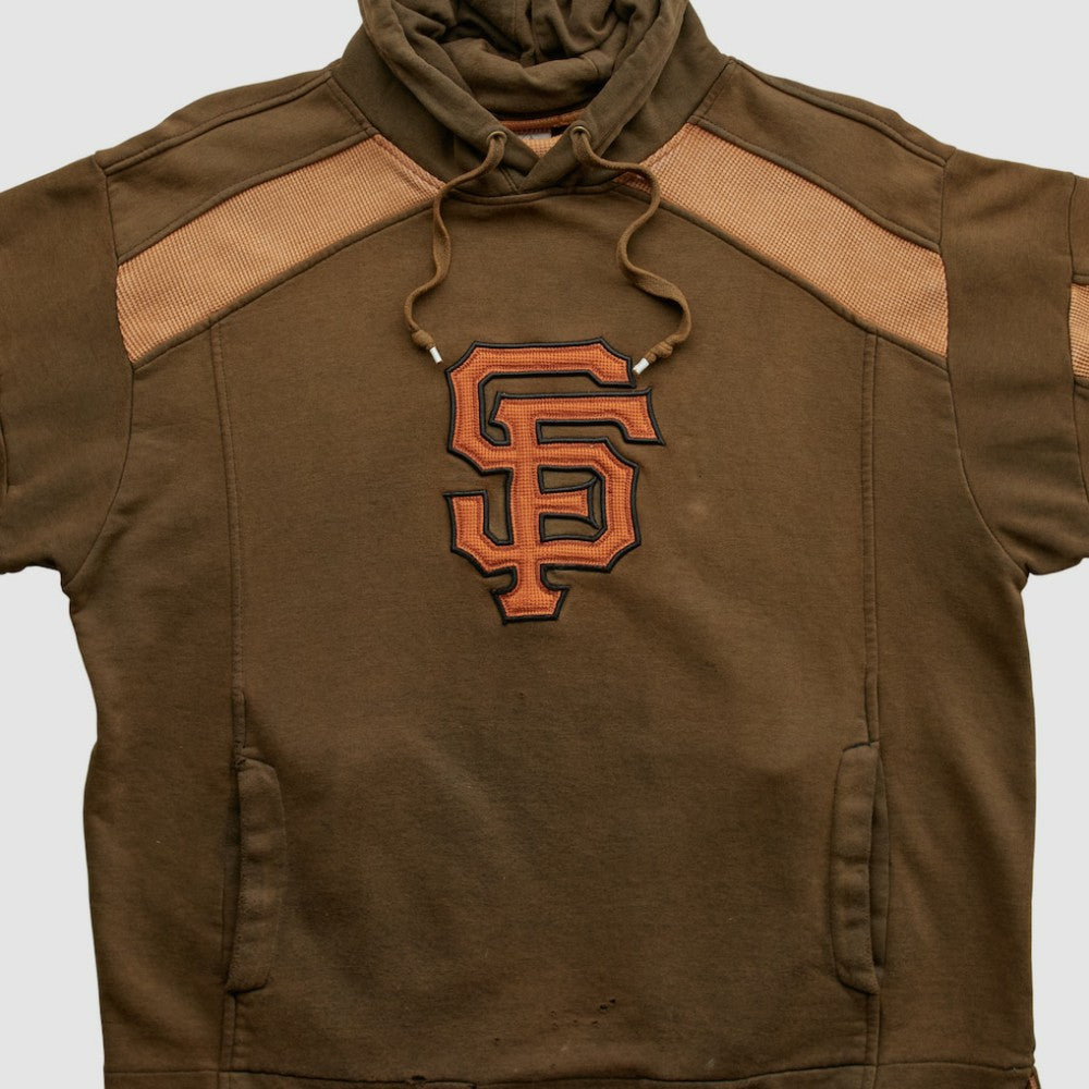 San Francisco Giants Majestic 2000s Hooded Pullover Sweatshirt - Brown - M by Fanatics Real Vintage Pullover