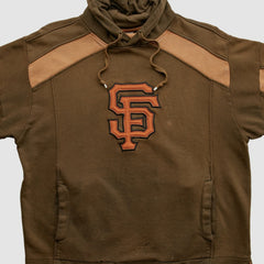 San Francisco Giants Majestic 2000s Hooded Pullover Sweatshirt - Brown - M by Fanatics Real Vintage Pullover