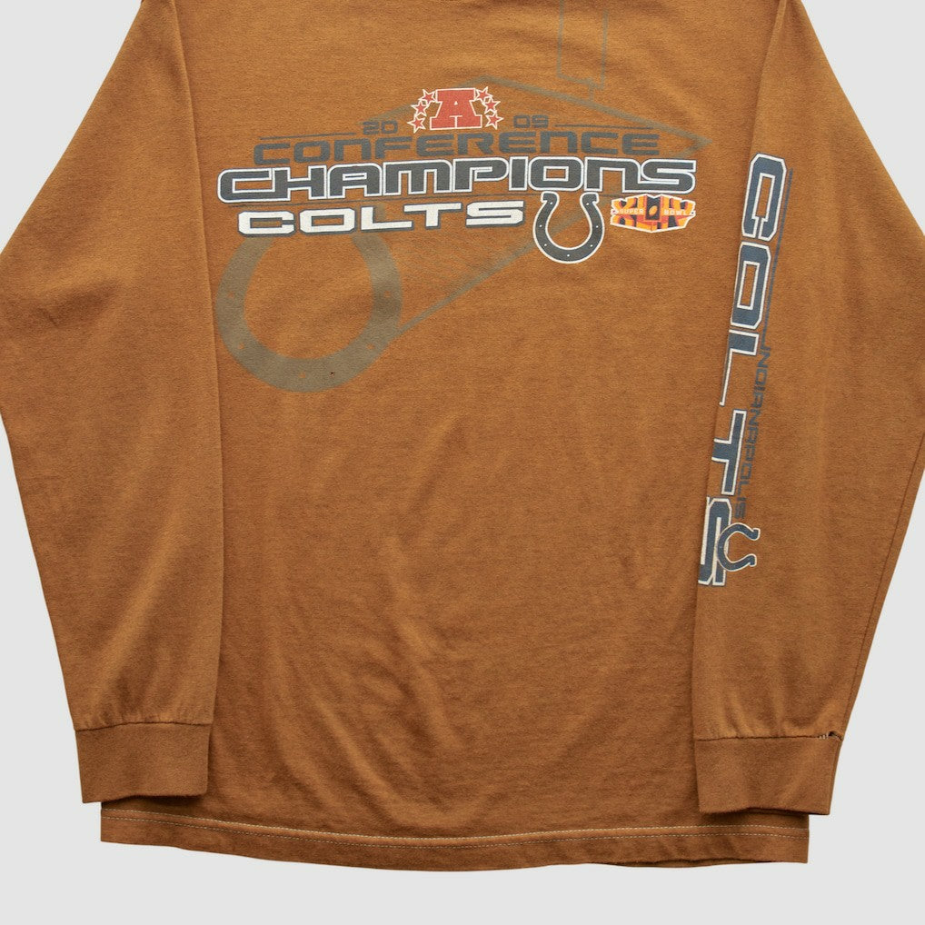 Indianapolis Colts Alstyle 2009 Long Sleeve T-shirt Clay Vintage