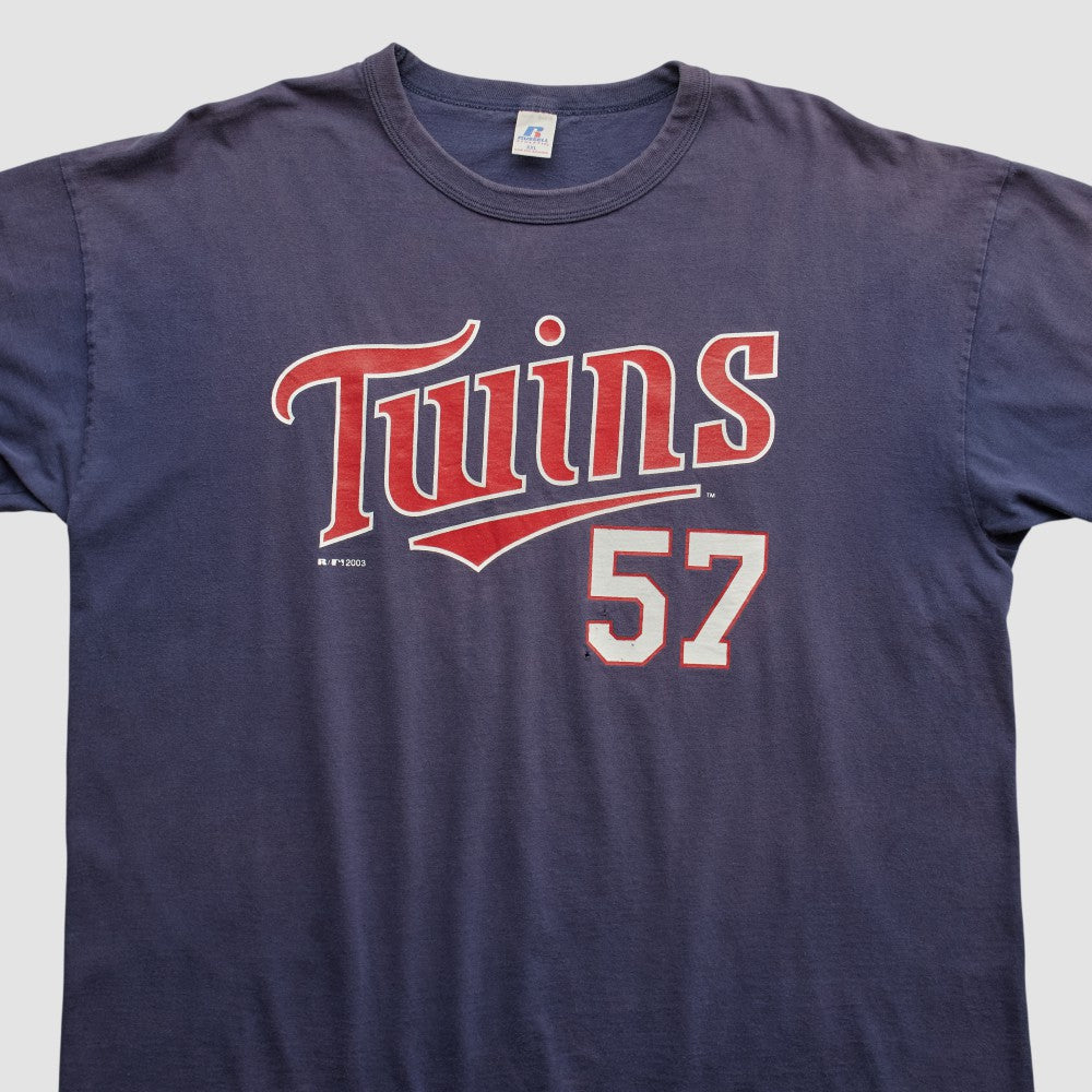 Minnesota Twins Russell 2003 T-shirt - Navy - 2XL by Fanatics Real Vintage T-shirts