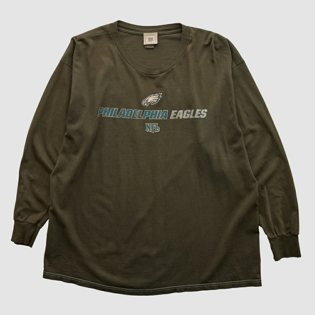 Philadelphia Eagles NFL 2000s Long Sleeve T-shirt Brown Vintage