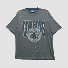 Dallas Cowboys Trench 90s T-shirt Gray Vintage