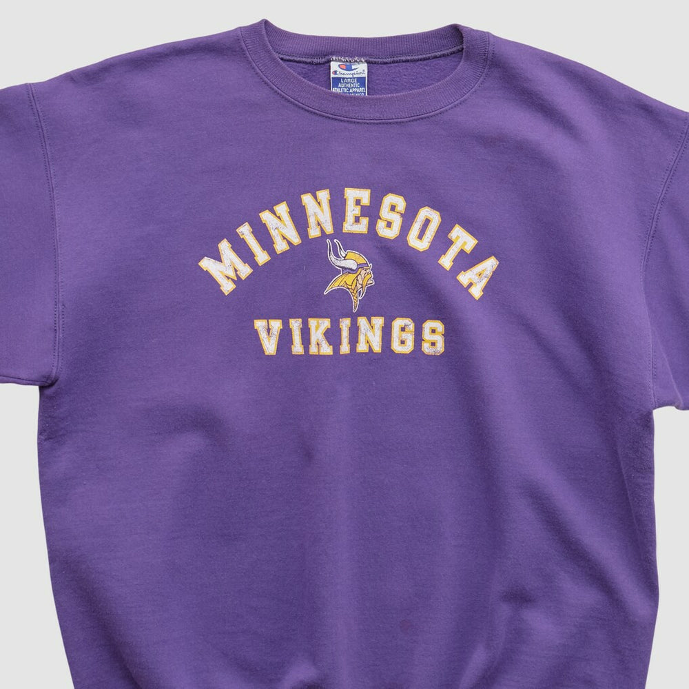 Minnesota Vikings Champion 90s Pullover Sweatshirt Purple Vintage