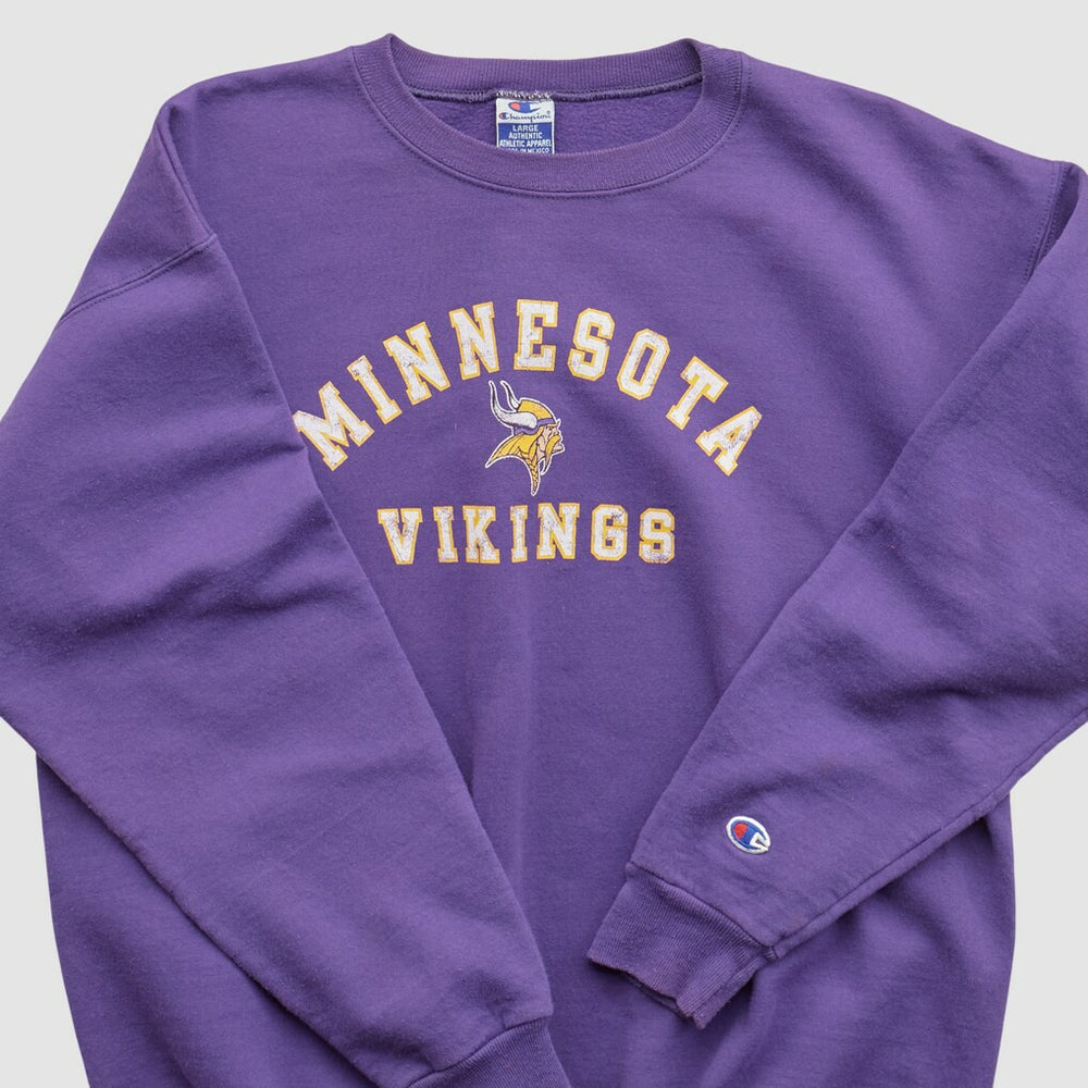 Minnesota Vikings Champion 90s Pullover Sweatshirt Purple Vintage