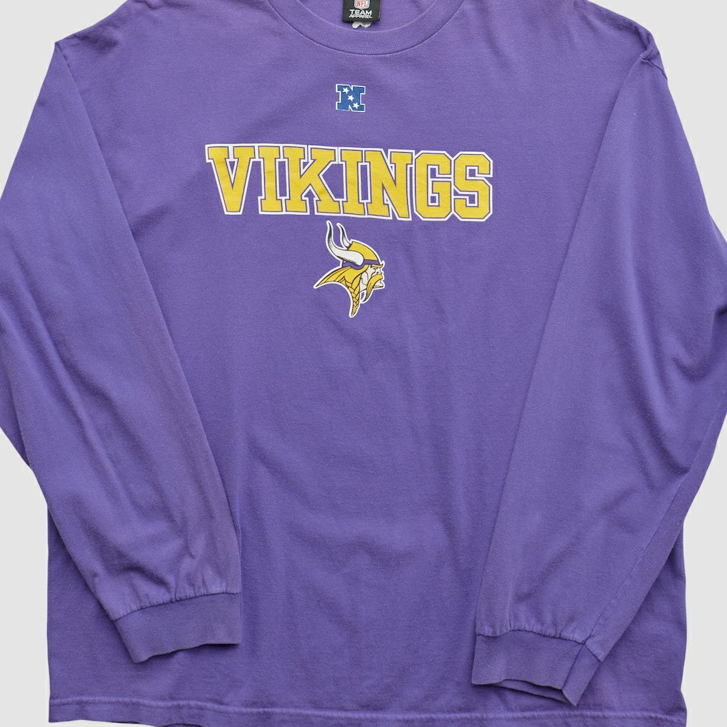 Minnesota Vikings NFL 2010s Long Sleeve T-shirt Purple Vintage