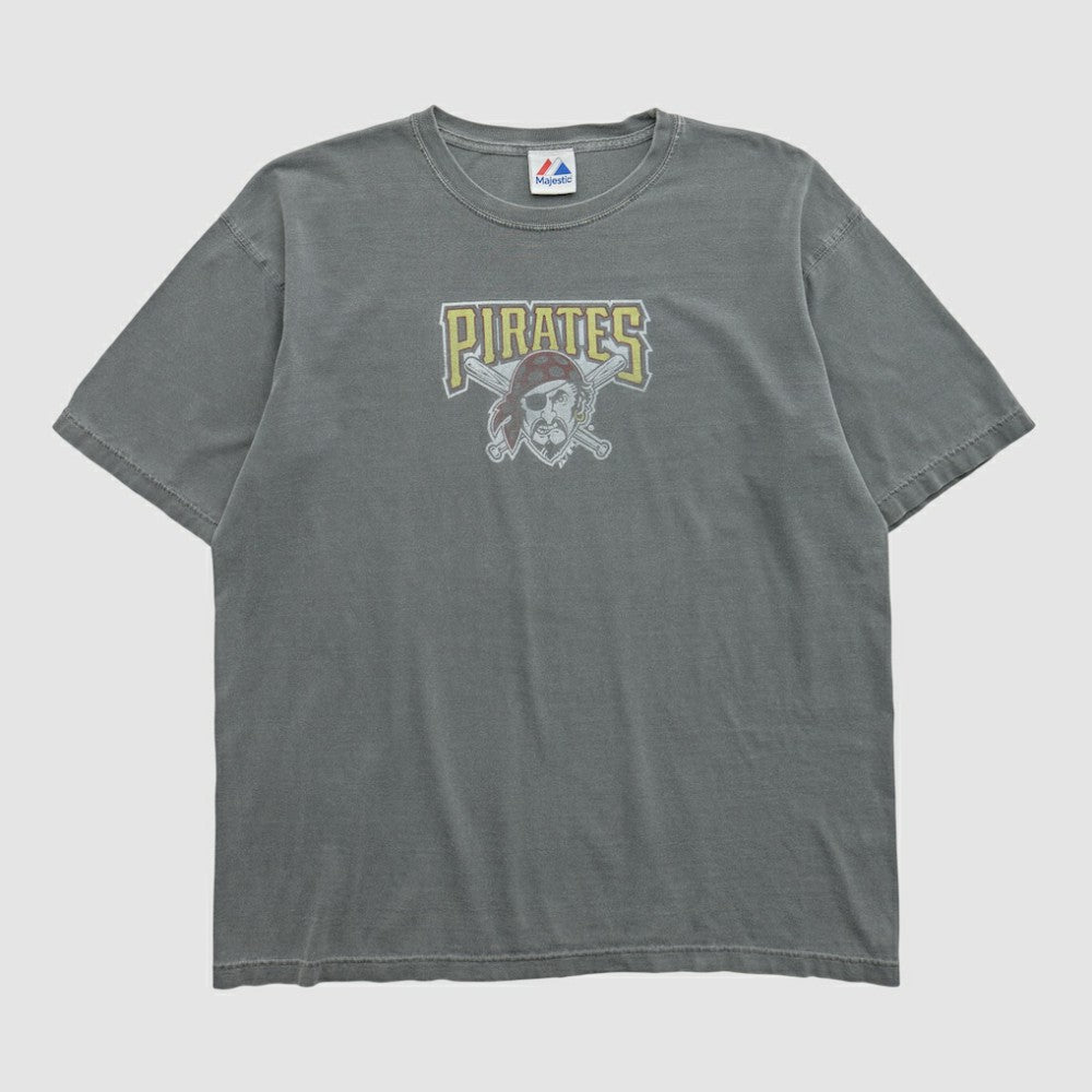 Pittsburgh Pirates Majestic 2000s T-shirt - Gray - M by Fanatics Real Vintage T-shirts
