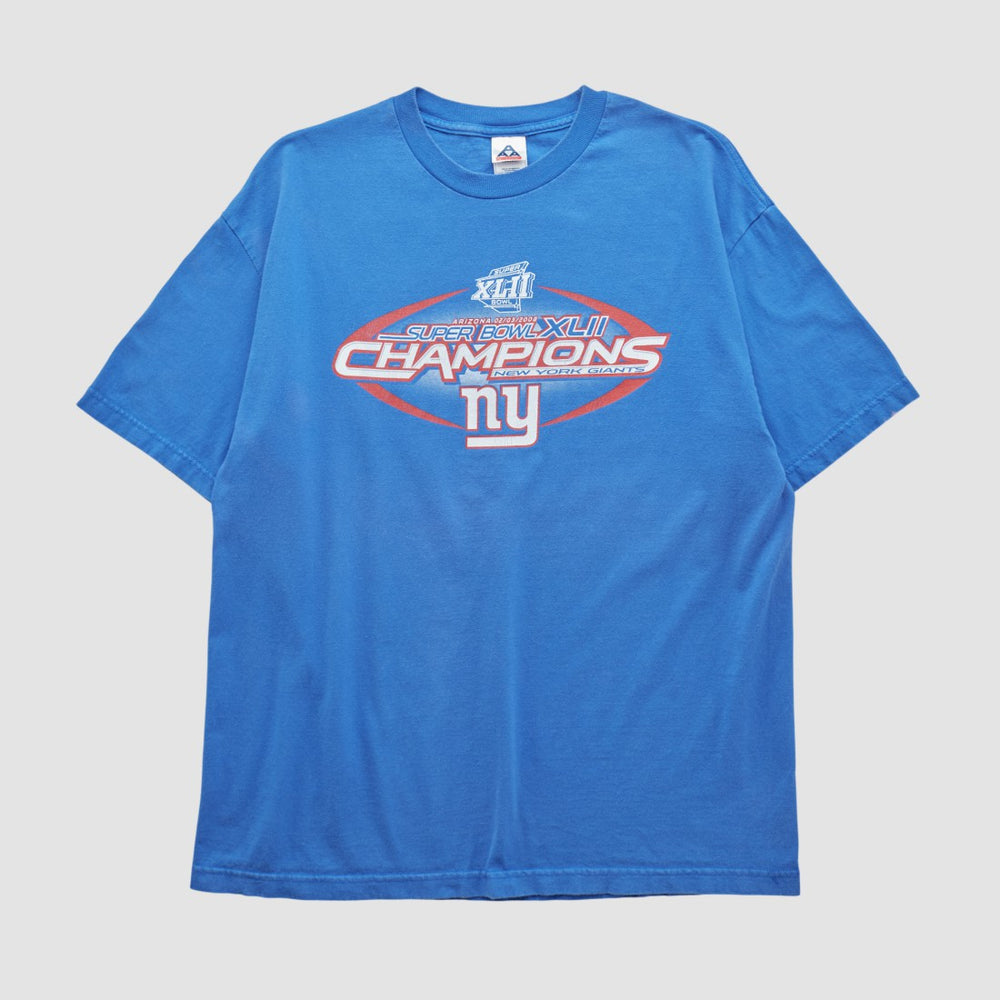 New York Giants Alstyle 2008 T-shirt Blue Vintage