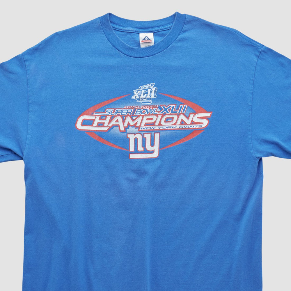 New York Giants Alstyle 2008 T-shirt Blue Vintage
