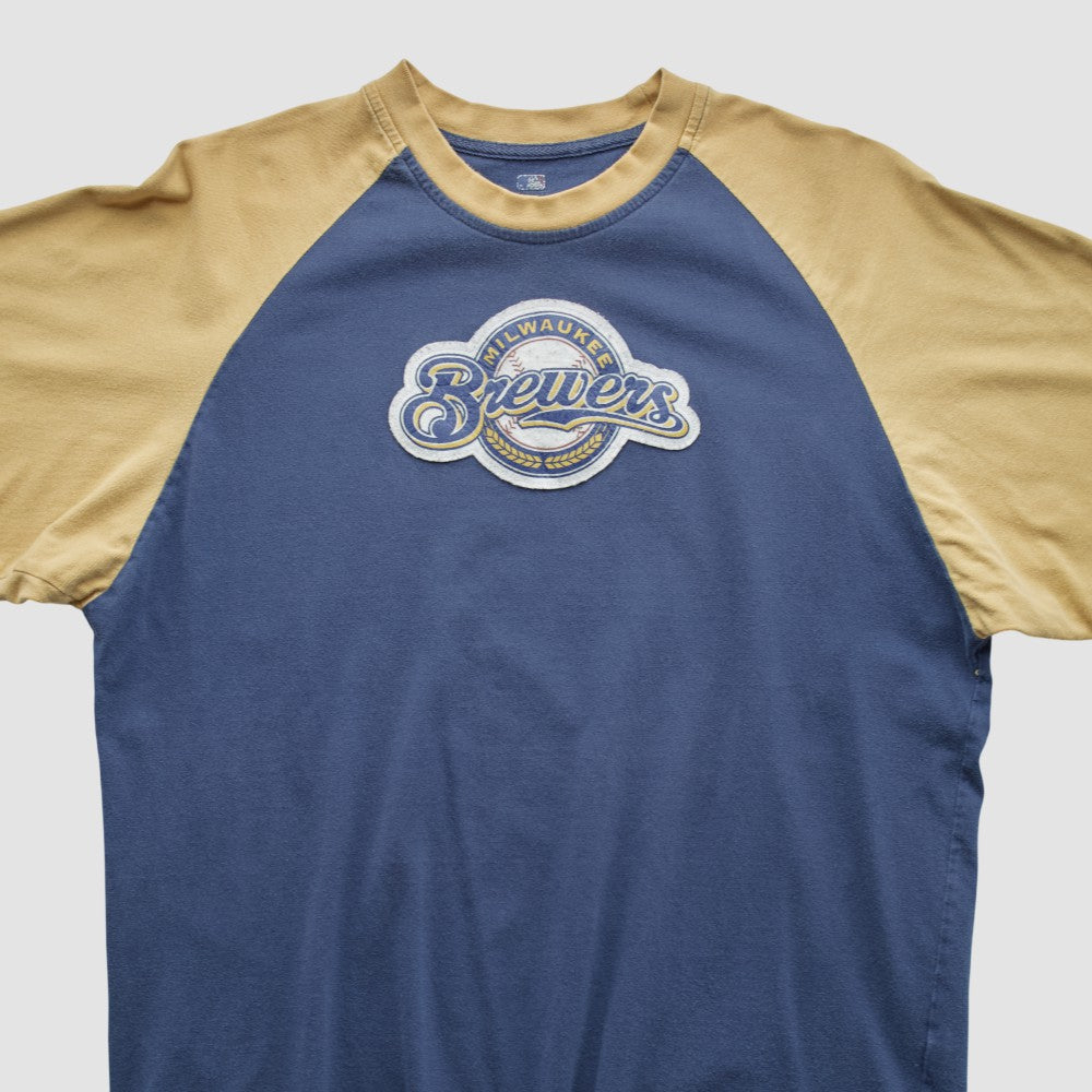 Milwaukee Brewers MLB Genuine Merchandise 2000s T-shirt - Navy - L by Fanatics Real Vintage T-shirts