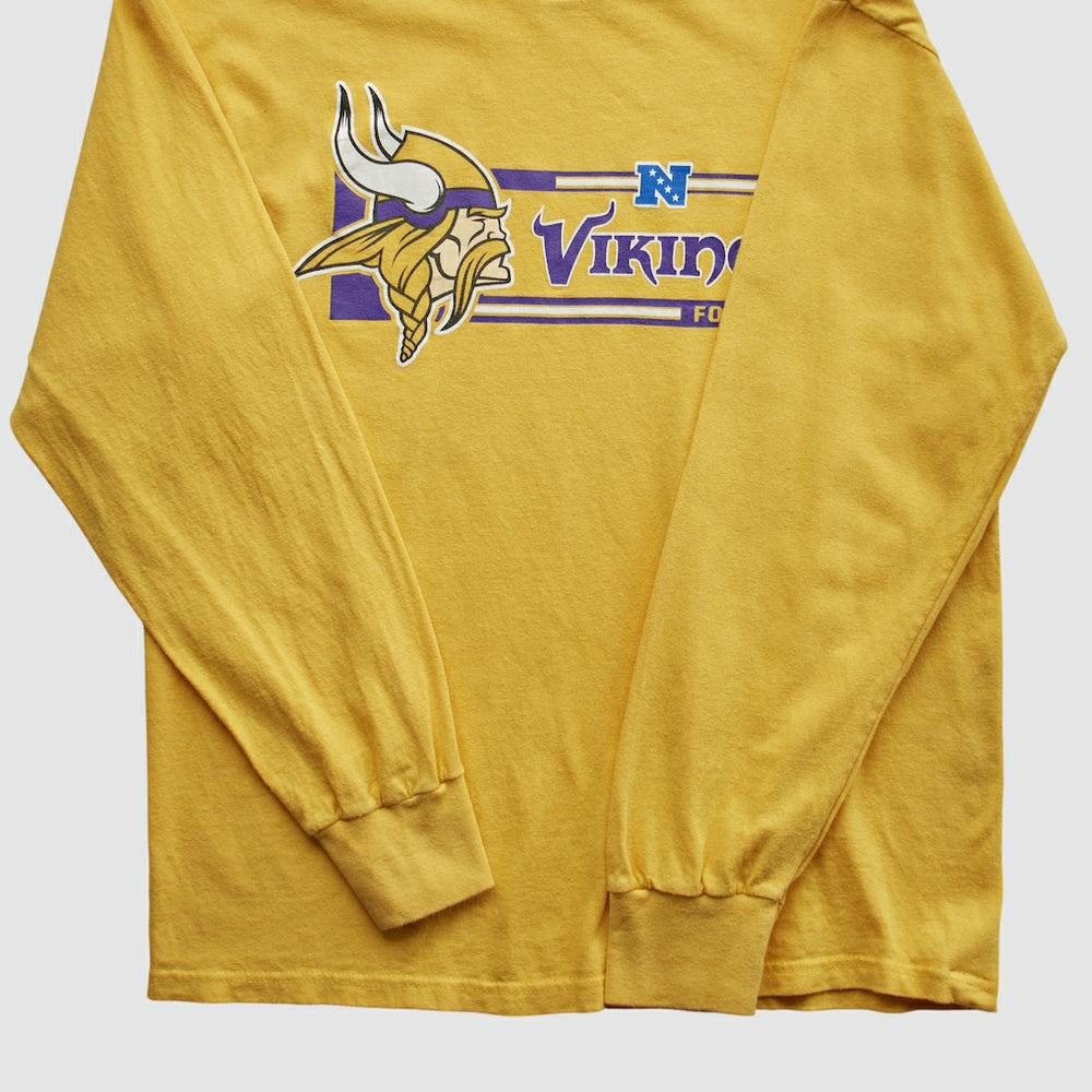 Minnesota Vikings NFL 2010s Long Sleeve T-shirt Yellow Vintage