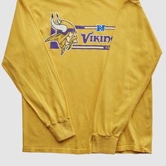 Minnesota Vikings NFL 2010s Long Sleeve T-shirt Yellow Vintage
