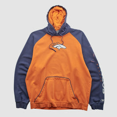 Denver Broncos Reebok 2000s Hooded Pullover Sweatshirt Orange Vintage