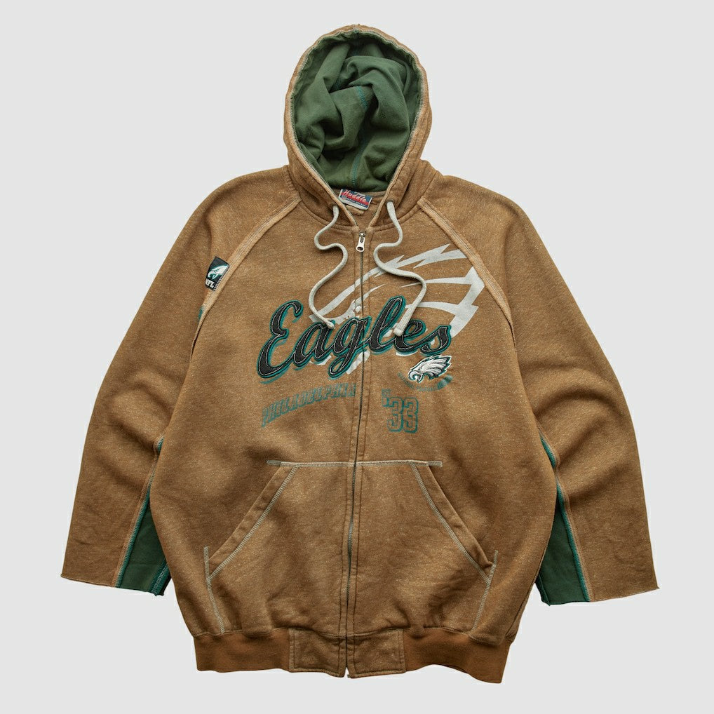 Philadelphia Eagles NFL 2010s Hooded Full Zip Sweatshirt Clay Vintage