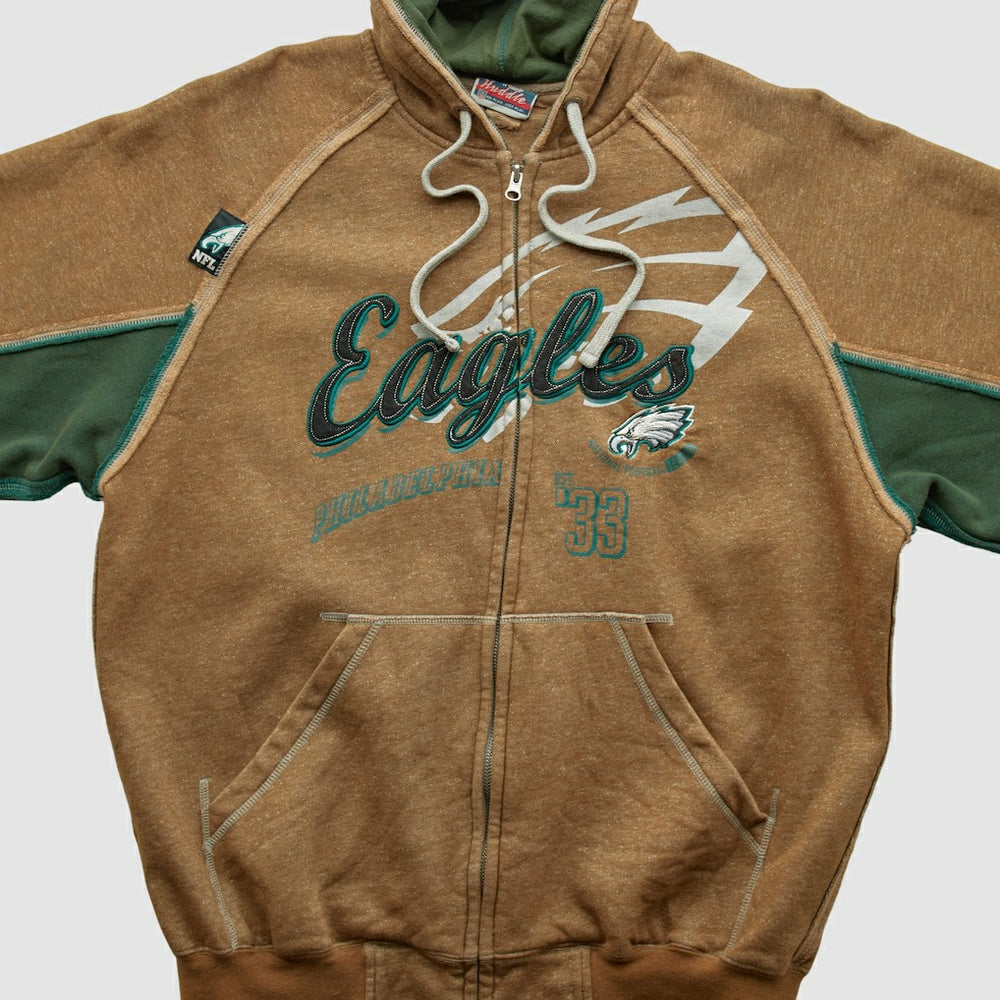 Philadelphia Eagles NFL 2010s Hooded Full Zip Sweatshirt Clay Vintage