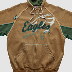 Philadelphia Eagles NFL 2010s Hooded Full Zip Sweatshirt Clay Vintage